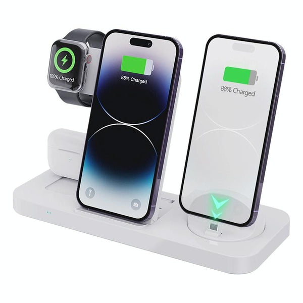6 In 1 Foldable Vertical Wireless Charger Black Chargers & Cradles