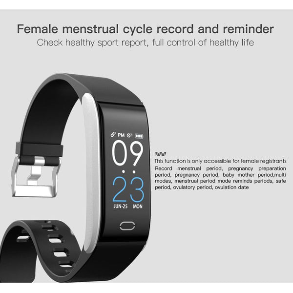 Waterproof Smart Bracelet With Call Heart Bp Sleep And Sedentary Monitoring Ip67 Black Activity Trackers