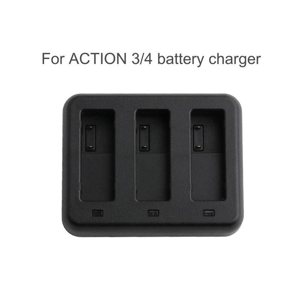 Tri Slot Charger For Dji Action Batteries Audio And Video Accessories Chargers & Cradles