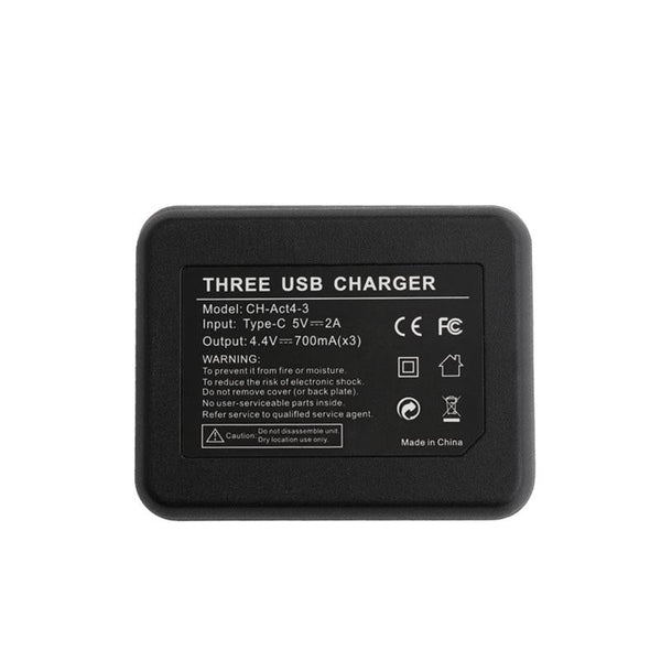 Tri Slot Charger For Dji Action Batteries Audio And Video Accessories Chargers & Cradles