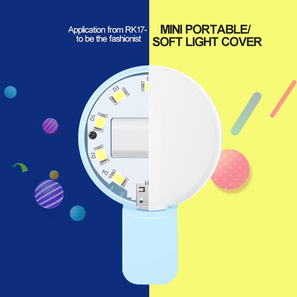 Mini Beauty Light For Smartphones 3 Brightness Levels 9 Led Warm / White Iphone Galaxy Huawei Xiaomi Lg Htc_Black Selfie Lights