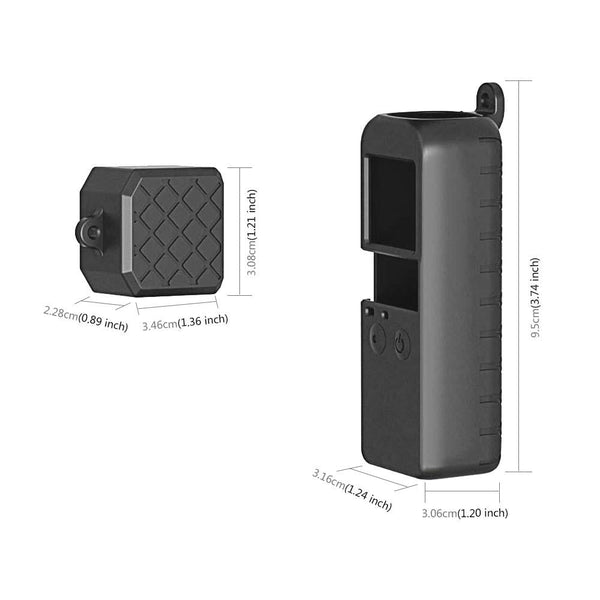 Diamond Texture Silicone Cover Set For Dji Pocket 2 In 1 Camera Cases Bags & Covers