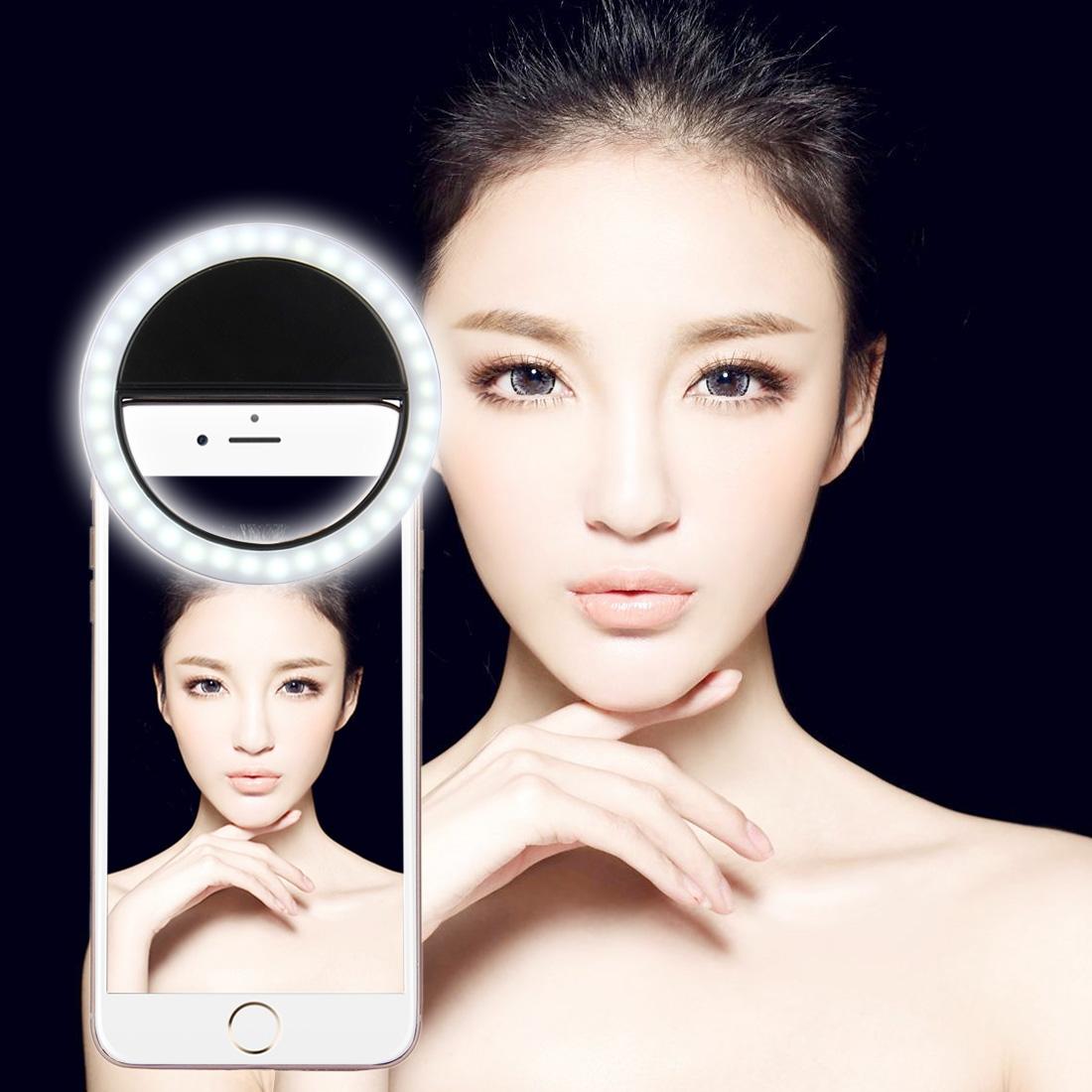 Clip Beauty Light For Smartphones Usb Cable Black Selfie Lights