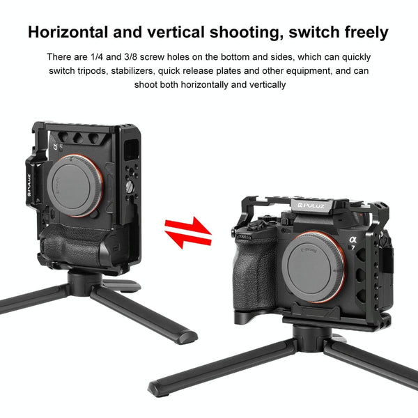 Sony A7 Camera Cage Stabilizer Rig Metal Black For Audio And Video Equipment Stabilizers