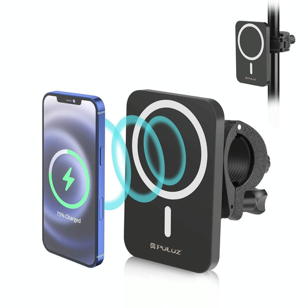 15W Magnetic Wireless Charger With Vlogging Phone Clamp Black Chargers & Cradles