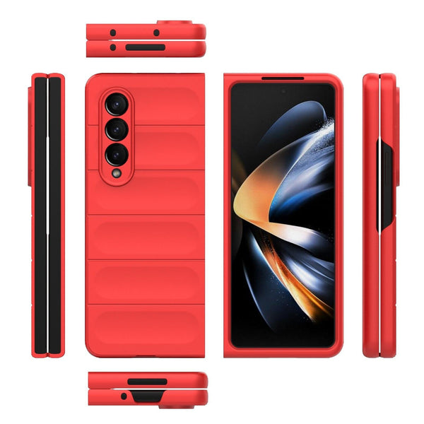 For Samsung Galaxy Z Fold4 5G Foldable Shockproof Phone Case With Magic Shield Slim Design Red Other Mobile Accessories
