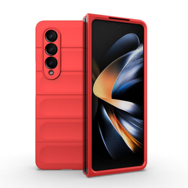 For Samsung Galaxy Z Fold4 5G Foldable Shockproof Phone Case With Magic Shield Slim Design Red Other Mobile Accessories