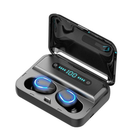 Intelligent Noise Cancelling Bluetooth Earphones With Touch Control And Charging Box Black Earbuds