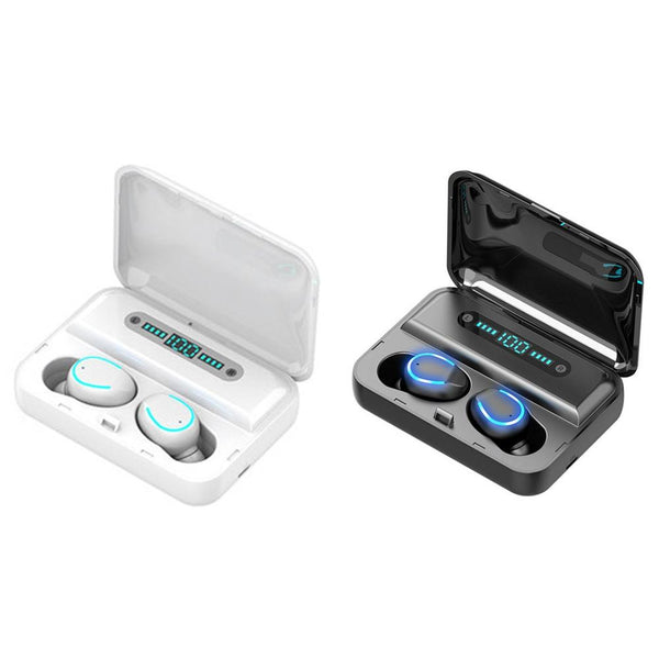 Intelligent Noise Cancelling Bluetooth Earphones With Touch Control And Charging Box Black Earbuds