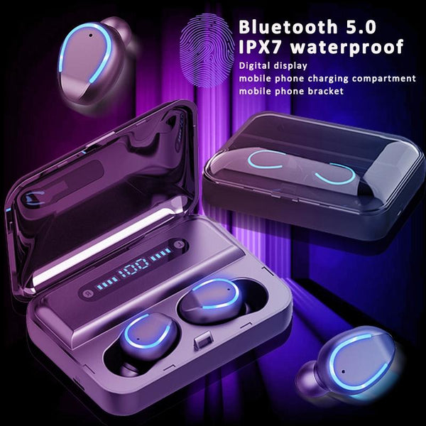 Intelligent Noise Cancelling Bluetooth Earphones With Touch Control And Charging Box Black Earbuds