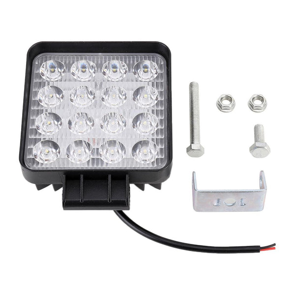 48W 4000Lm 16 Led White Light Condenser Engineering Lamp / Waterproof Ip67 Suvs Dc 10 30V Black Light Bulbs