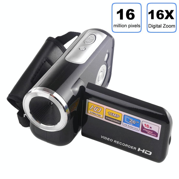 16 Megapixel Digital Video Camera With 2 Inch Lcd Screen And 16X Zoom Black Digital Cameras