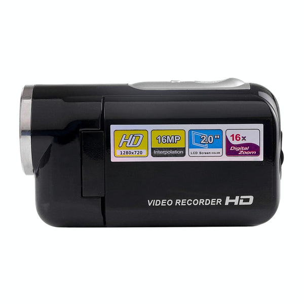 16 Megapixel Digital Video Camera With 2 Inch Lcd Screen And 16X Zoom Black Digital Cameras
