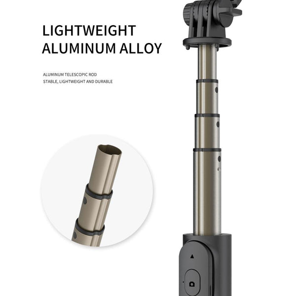 Bluetooth Remote Selfie Stick With Tripod And Phone Holder_Black Selfie Sticks