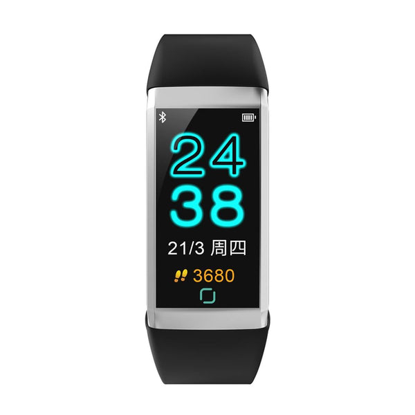 Waterproof Smart Bracelet With Call Reminder And Health Monitoring Black Activity Trackers