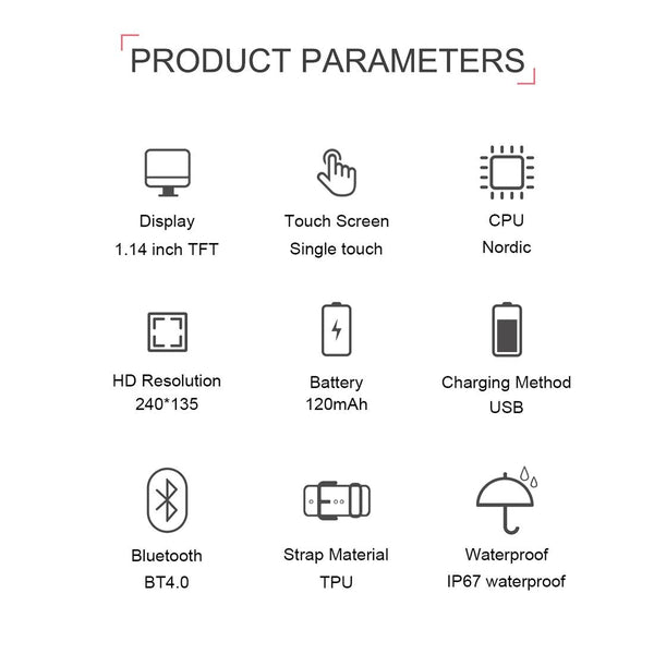 Waterproof Smart Bracelet With Call Reminder And Health Monitoring Black Activity Trackers