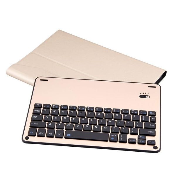 Aluminum Keyboard & Leather Tablet Case For Ipad Pro 10.5 / Air 2019 Bluetooth Detachable Water Repellent Black Keyboards