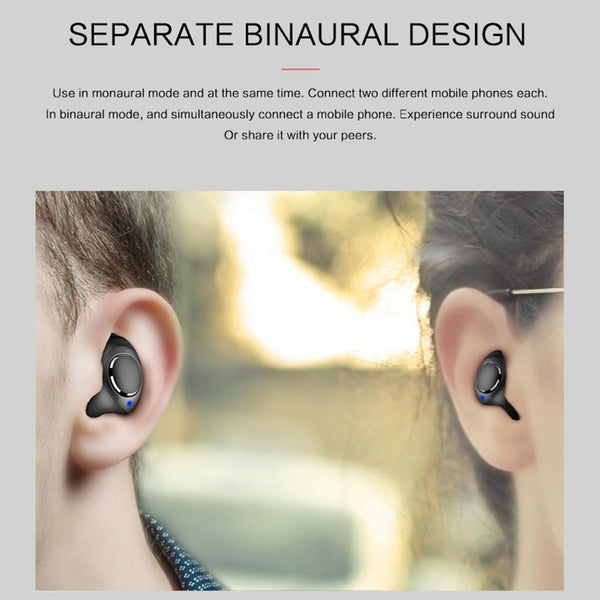 X8 Tws Outdoor Sports Portable In Ear Bluetooth V5.0 Earphones With Charging Box Black Earbuds