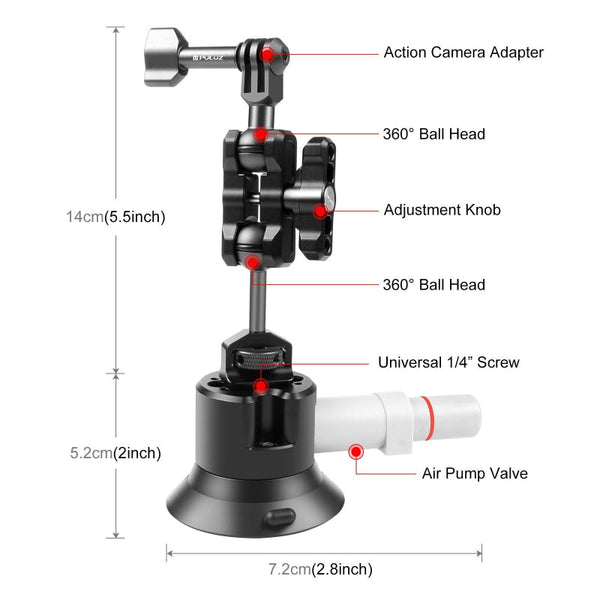 Aluminum Magic Arm With Suction Cup Mount For Audio And Video Equipment Other Camera & Photo Accs