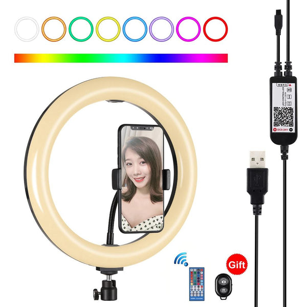 10.2 Curved Led Ring Light With Tripod & Remote For Vlogging Photography Other Lighting & Studio