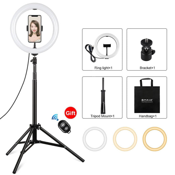 10.2 Inch 26Cm Ring Light Kit With Tripod Usb Dual Colour Phone Clamp Remote Other Lighting & Studio