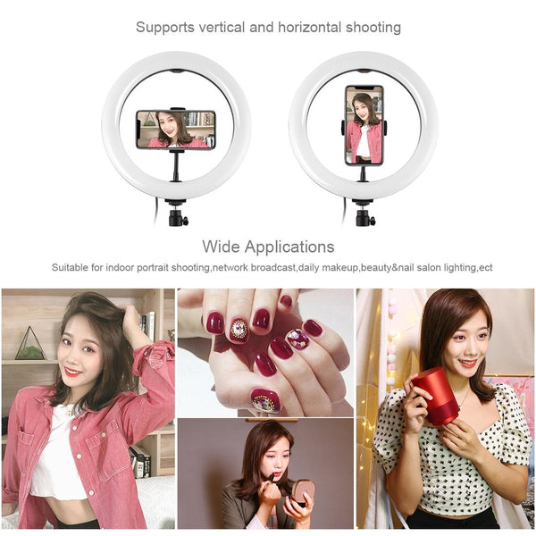 10.2 Inch 26Cm Ring Light Kit With Tripod Usb Dual Colour Phone Clamp Remote Other Lighting & Studio