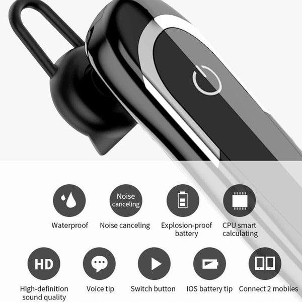 Waterproof Bluetooth Earphone With Noise Cancelling Earbuds