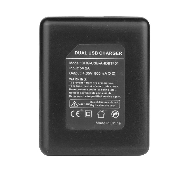 Dual Usb Charger For Gopro Hero4 Batteries Chargers & Cradles