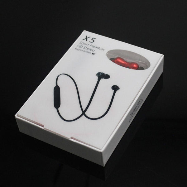 Xrm X5 Sports Ipx4 Waterproof Magnetic Wireless Bluetooth V4.1 Stereo In Headset Black Earbuds