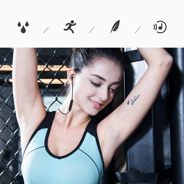 Xrm X5 Sports Ipx4 Waterproof Magnetic Wireless Bluetooth V4.1 Stereo In Headset Black Earbuds