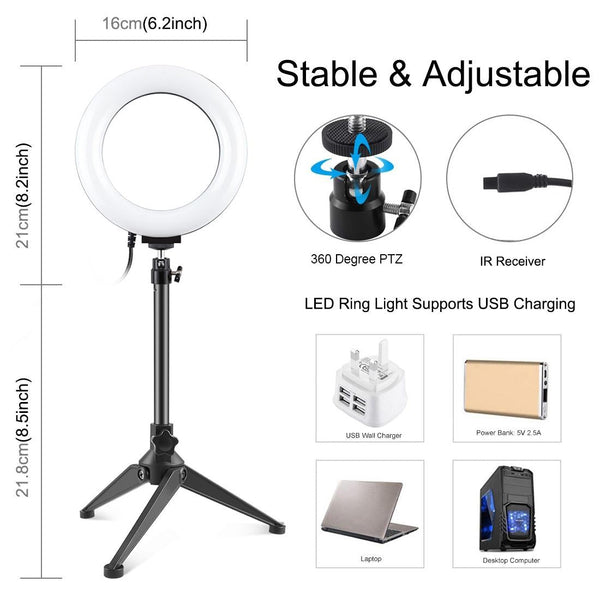 6.2 Rgbw Led Ring Light With Tripod And Remote Control Other Lighting & Studio