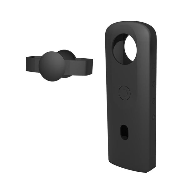360 Camera Silicone Case With Lens Cover For Ricoh Theta Sc2_Black Camera Cases Bags & Covers