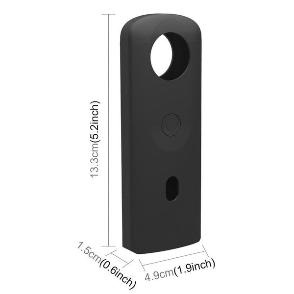 360 Camera Silicone Case With Lens Cover For Ricoh Theta Sc2_Black Camera Cases Bags & Covers