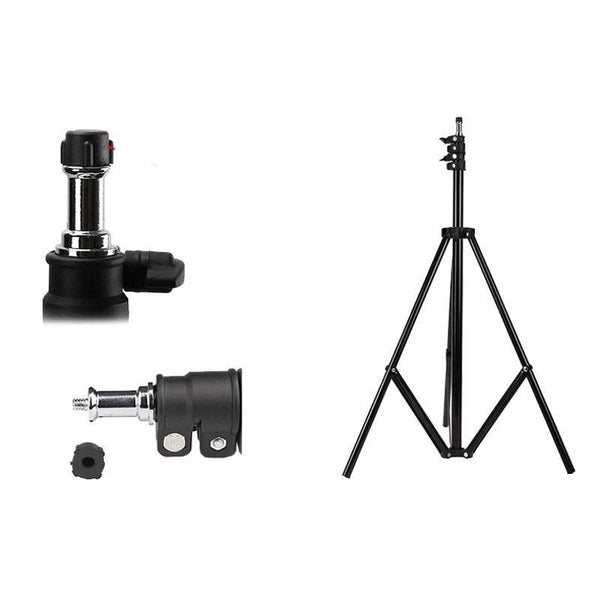Aluminum Light Stand For Studio Flash Photography Equipment Height 1.9 Metres Black Light Stands & Booms