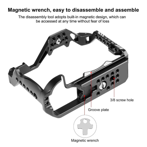 Metal Camera Cage For Canon Eos R7 Stabilizer Rig Black Audio And Video Equipment Other Camera & Photo Accs