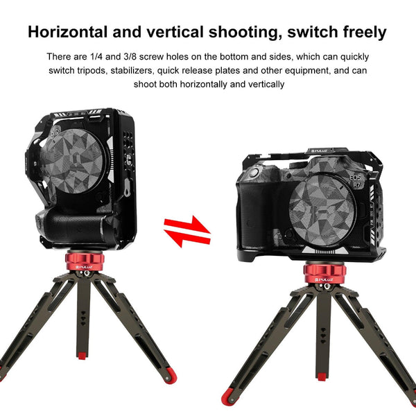 Metal Camera Cage For Canon Eos R7 Stabilizer Rig Black Audio And Video Equipment Other Camera & Photo Accs