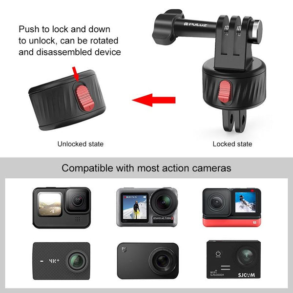 Magnetic Base Action Camera Adapter For Gopro And Cameras Cables & Adapters