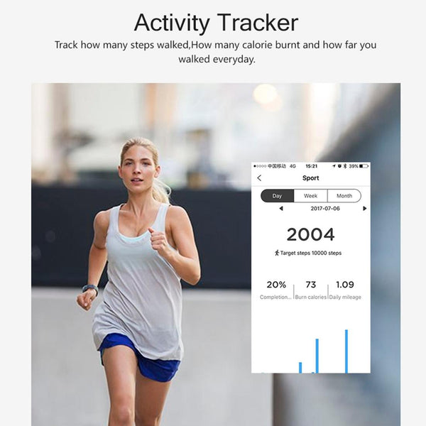 Oled Fitness Tracker With Ecg Heart Rate Bp And Sleep Monitoring Sports Mode Black Activity Trackers