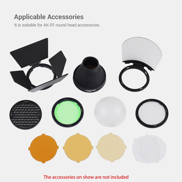 Round Flash Adapter For Tt685 V860ii V350 Tt600 Black Audio And Video Use Flash Adapters