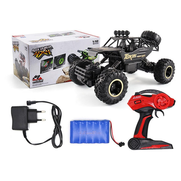 37Cm Remote Control Bigfoot Climbing Car 1 12 Alloy 4Wd Cross Country Toy Black Remote Controlled Toys
