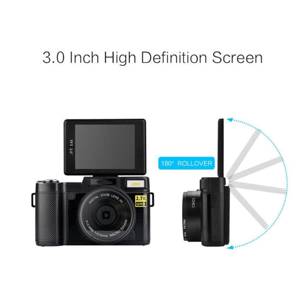 3.0 Flip Screen Vlog Camera With 4X Zoom For Audio And Video Recording Digital Cameras