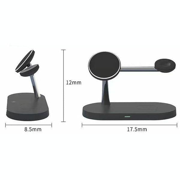15W In Magnetic Wireless Charger For Iphone 12 & Apple Watch Airpods Black Chargers & Cradles
