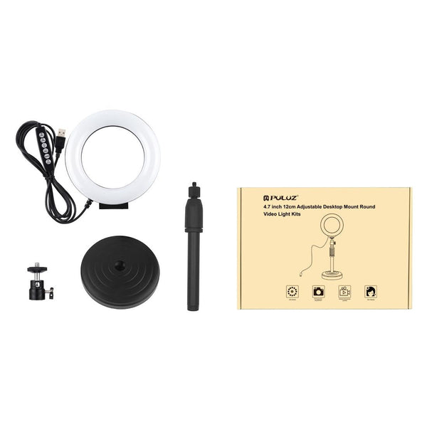 Curved Surface Ring Light With Usb 10 Modes 8 Colour Rgbw Cold Shoe Tripod Black Other Lighting & Studio