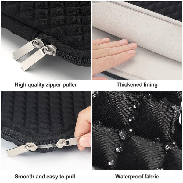 12 13 Inch Diamond Texture Laptop Liner Bag Black Lb0146b Laptop Cases & Bags