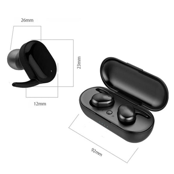 Waterproof Touch Wireless Bluetooth Earphones Charging Box Black Earbuds