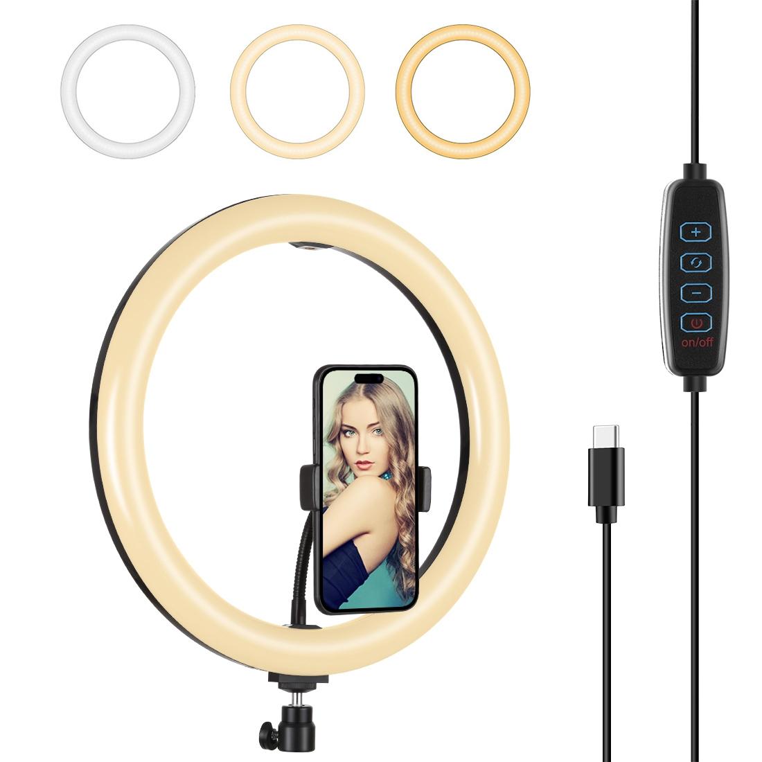 11.8 Dual Colour Led Ring Light With Phone Clamp 3 Modes Other Lighting & Studio