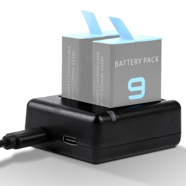 Gopro Hero9 Hero10 Dual Battery Charger With Usb Cable And Indicator Light Chargers & Cradles