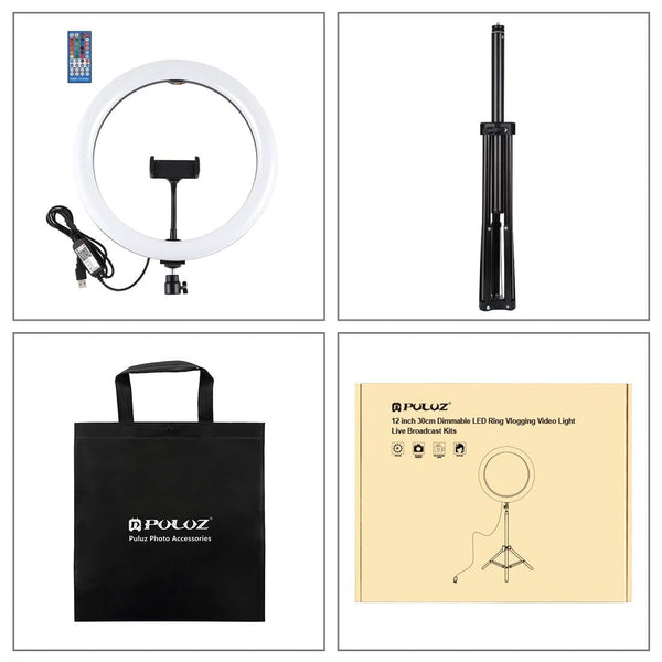 11.8 Inch Rgbw Led Ring Light Kit With Mount And Remote For Audio Video Other Lighting & Studio