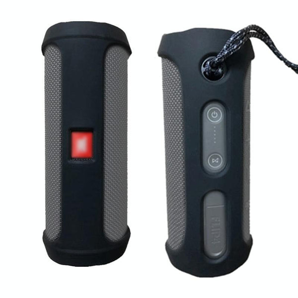 Protective Case For Jbl Flip4 Bluetooth Silica Gel Black Audio Docks & Mini Speakers