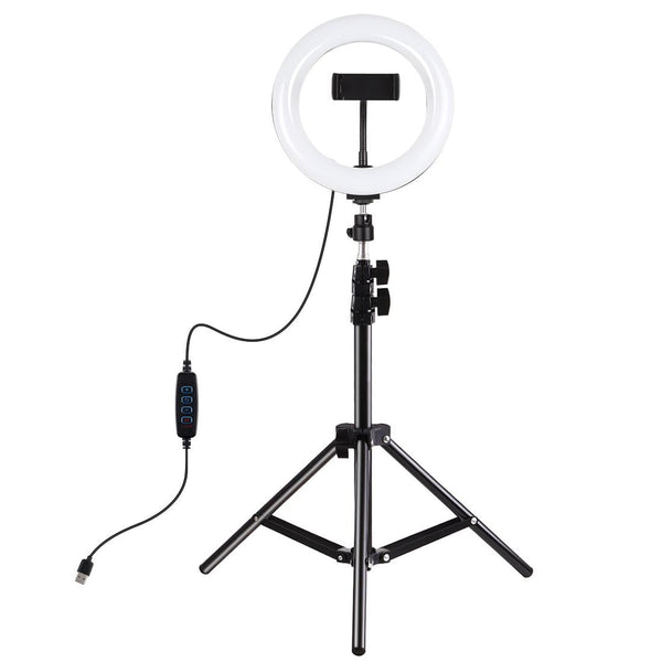 7.9 Inch Led Ring Light With Tripod And Phone Clamp For Audio Video Use Tripods & Monopods